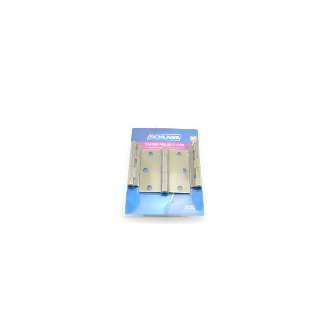 Ives SC3P1010F6 3-1/2" x 3-1/2" Square Hinge Carded 3 Pack - Antique Brass
