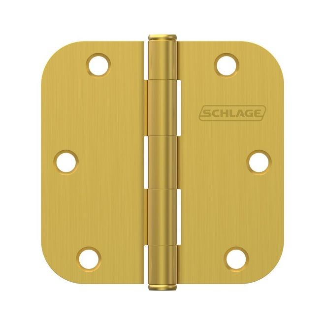 Ives SC3P1011F6 3-1/2" x 3-1/2" 5/8 Radius Hinge Carded 3 Pack - Satin Brass