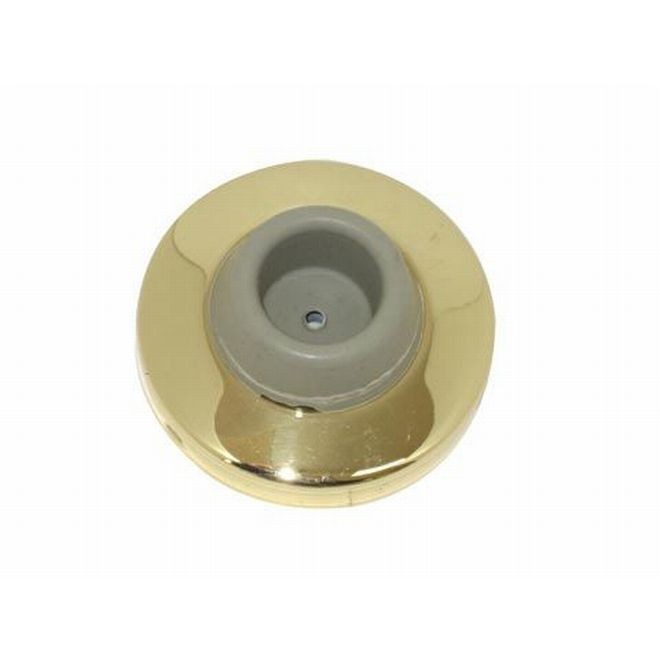 Ives WS406407CC 2-1/2" Concave Wall Bumper - Bright Brass