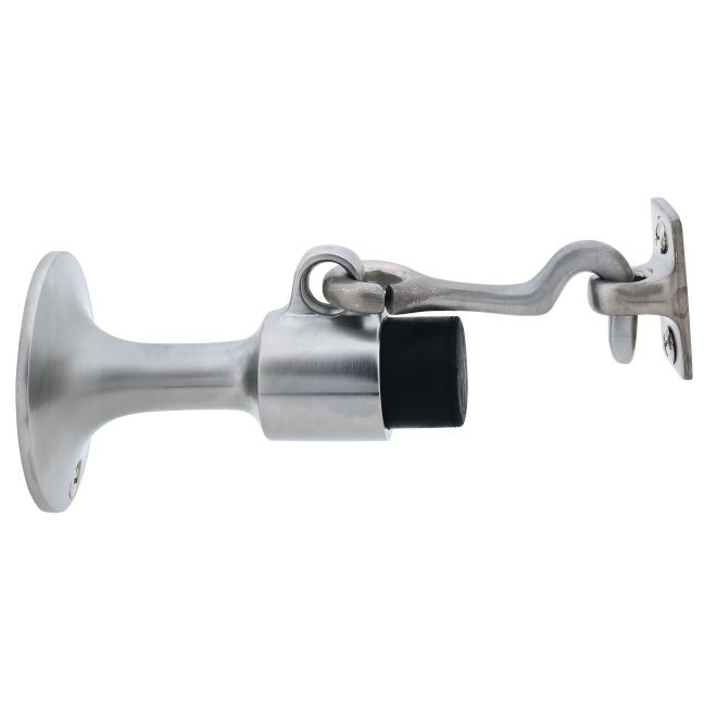 Ives WS449 Solid Wall Stop and Holder with Drywall Mounting - Satin Chrome