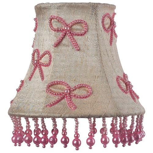 Jubilee Ivory Pink Pearl Bows Chandelier Shade