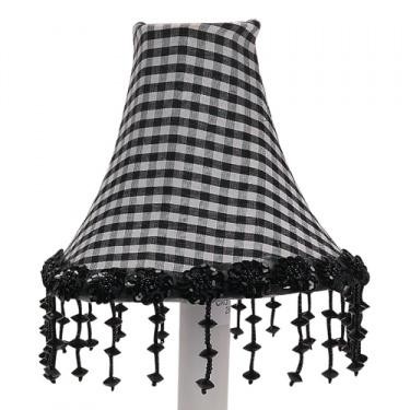 Jubilee Pearl Flower Chandelier Shade Black Check - 002200