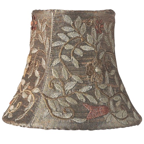 Jubilee Taupe Vine Embroidery 4" Chandelier Shade