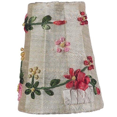 Jubilee Ribbon Embroidery Sconce Shade