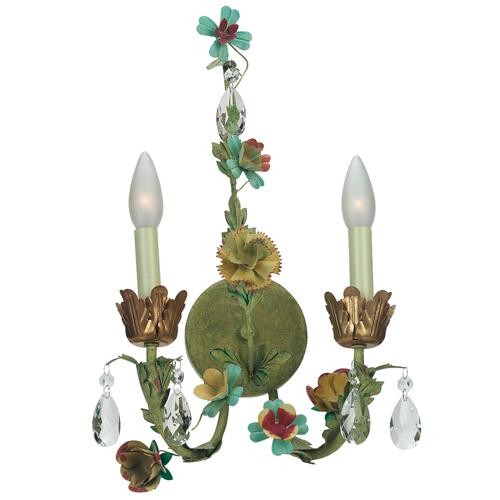 Jubilee 2 Arm Leaf & Flower Wallsconce