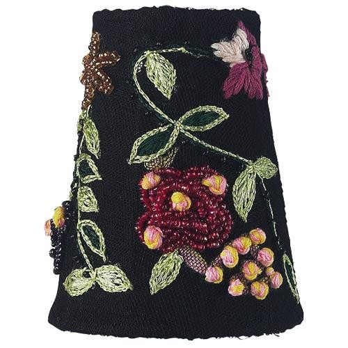 Jubilee Black Multi Beaded Flower Sconce Shade