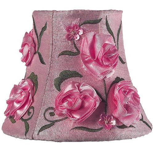 Jubilee Pink Ribbon Flower Chandelier Shade