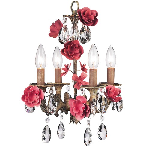 Jubilee 4-Arm Gray/ Silver /Pink Roses