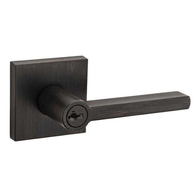 Kwikset 156HFLSQT Halifax Square Entry Door Lock SmartKey
