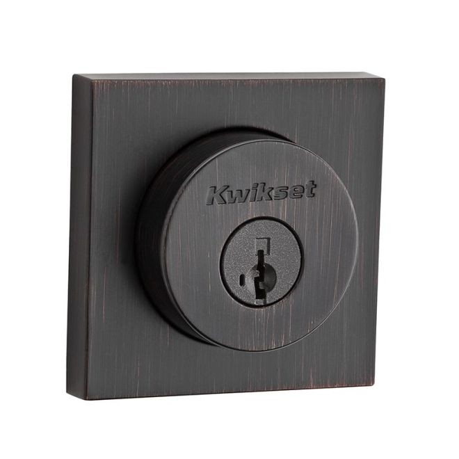 Kwikset 158SQT Halifax Square Single Cylinder Deadbolt SmartKey