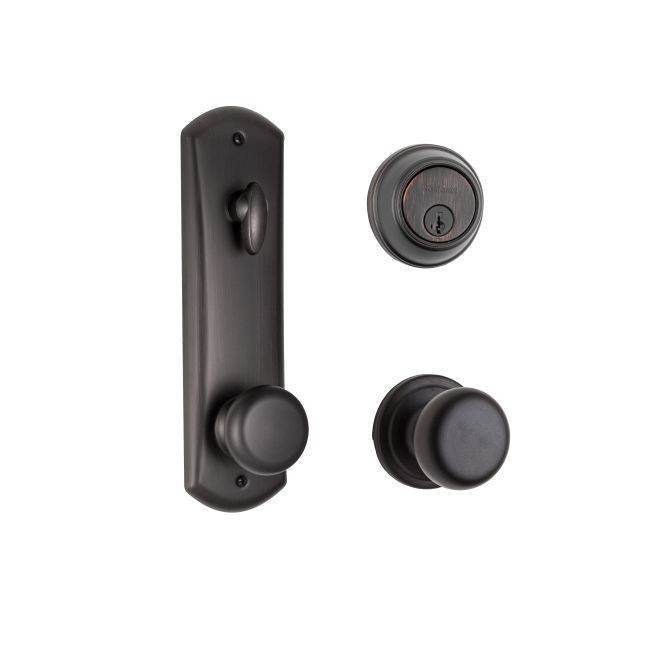 Kwikset 508HKCDB-S Signature Series Hancock Interconnected Keyed Deadbolt Passage Door Lock SmartKey
