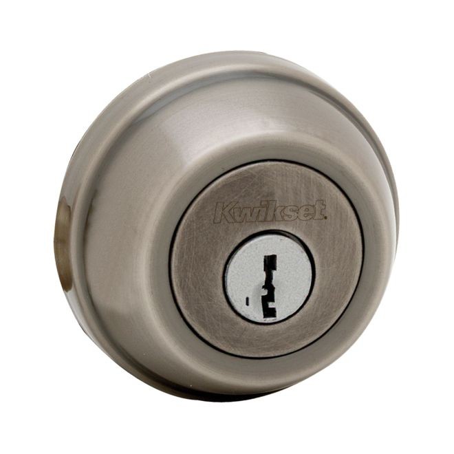 Kwikset 598-S Single Cylinder Deadbolt SmartKey with SCAL Latch and 3028 Strike