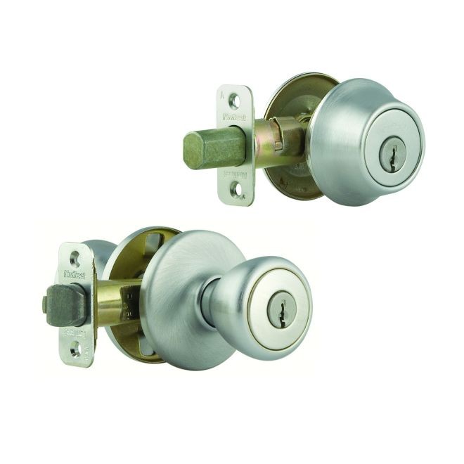 Kwikset 690T-B Combo Keyed Entry Tylo Knob with Single Cylinder Deadbolt - Box Pack