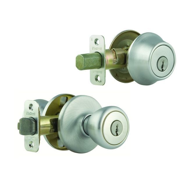 Kwikset 695T-B Combo Keyed Entry Tylo Knob with Double Cylinder Deadbolt - Box Pack