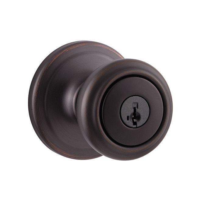 Kwikset 740CN-SBB Cameron Entry Door Lock SmartKey in Brown Box