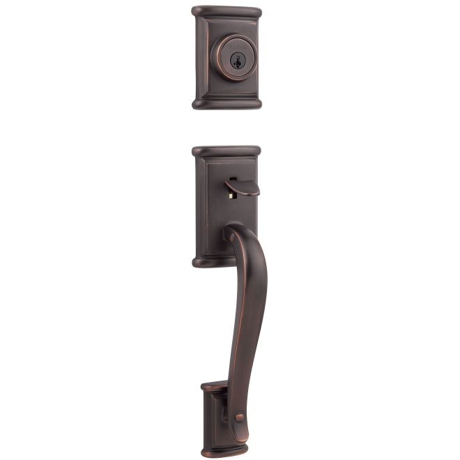 Kwikset 801ADHLIP-S Ashfield Double Cylinder Exterior Handleset SmartKey