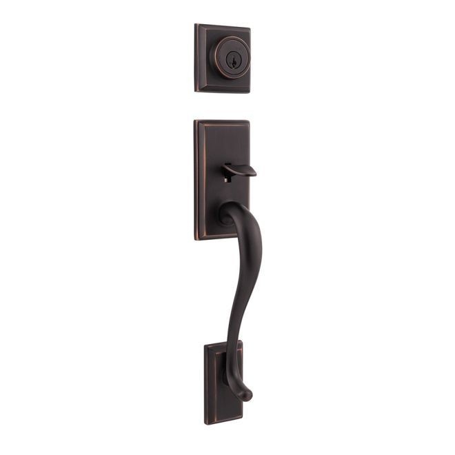 Kwikset 801HELIP-S Hawthorne Double Cylinder Exterior Handleset SmartKey