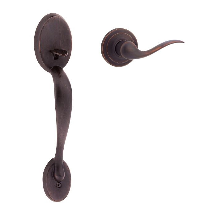 Kwikset 815CETNLLH Left Hand Passage Chelsea Handleset with Interior Left Hand Tustin Trim, No Deadbolt