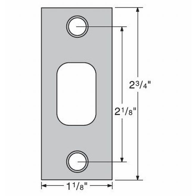 Kwikset 85278 1-1/8" x 2-3/4" Square Corner Deadbolt Strike