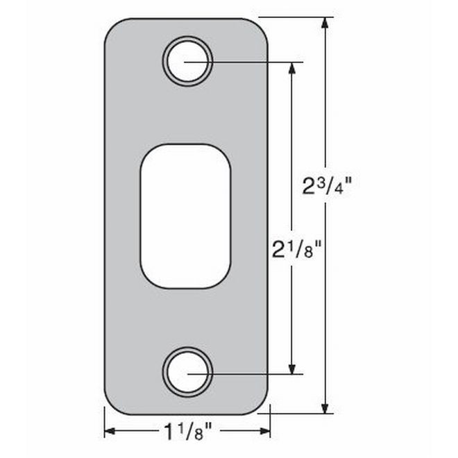 Kwikset 85279 1-1/8" x 2-3/4" Radius Corner Deadbolt Strike