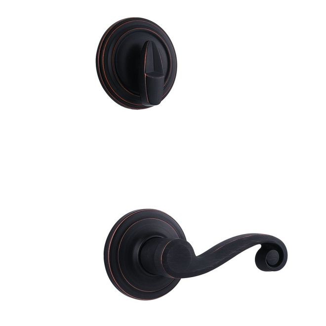 Kwikset 966LLRH-V1 Right Hand Lido Interior Single Cylinder Handleset Trim with New Chassis