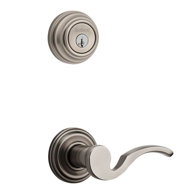 Kwikset 967BRLRH-S Right Hand Brooklane Interior Double Cylinder Handleset Trim SmartKey
