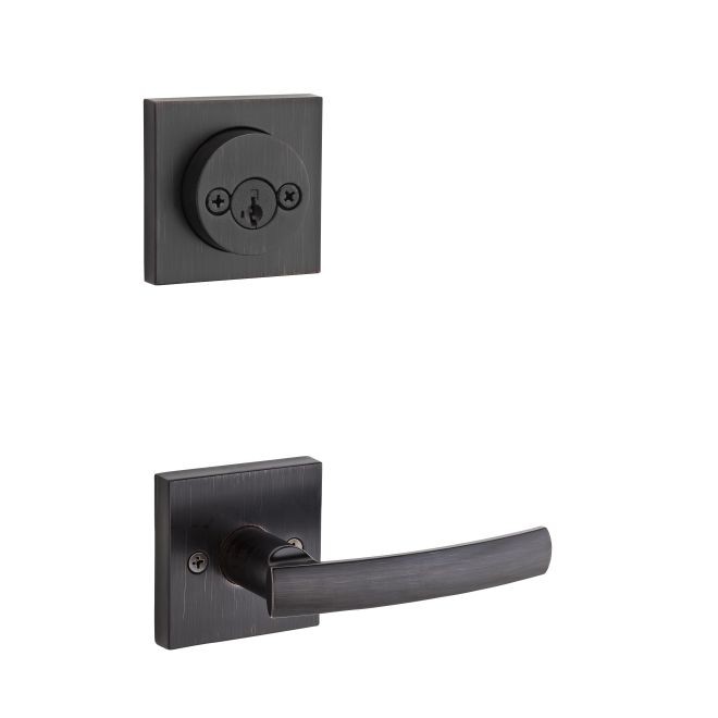 Kwikset 967SYLSQT-S Sydney Square Interior Double Cylinder Handleset Trim SmartKey