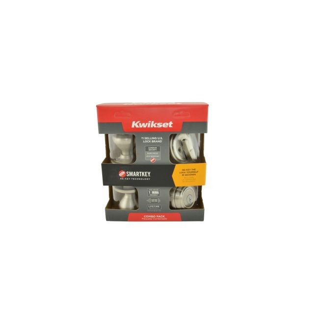 Kwikset 991CN-S-BBB Combo Cameron Entry and Single Cylinder Deadbolt in Brown Box