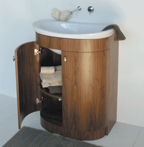 Lacava Suave 27" Round Cabinet W/One Shelf - 6052