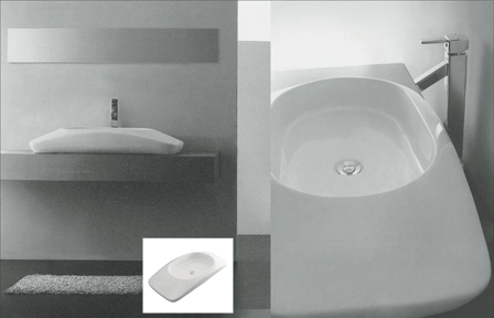 Lacava Vela Bath sink with overflow