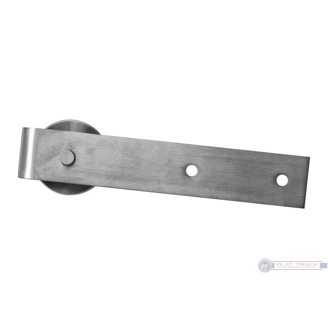 Leatherneck 0117-5052 Straight 402-Q Hanger with Quiet Wheel for Flat Track Brushed Stainless Steel