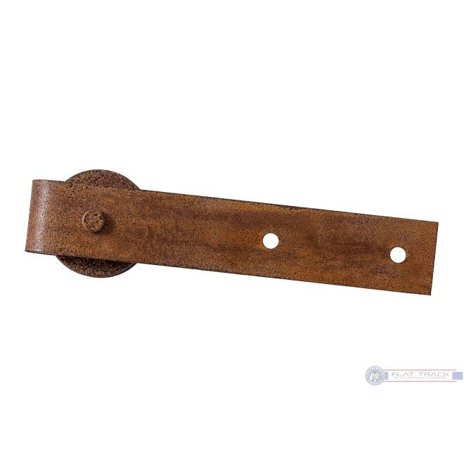 Leatherneck 0117-6052 Straight 402-Q Hanger with Quiet Wheel for Flat Track Weathered Rust