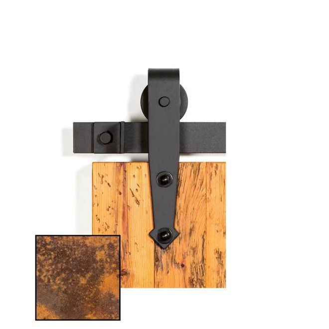 Leatherneck 0117-6053 Arrowhead 401-Q Hanger with Quiet Wheel for Flat Track Weathered Rust