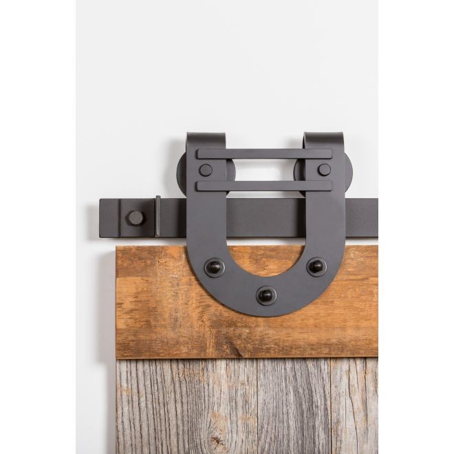 Leatherneck 0119-0008 Double Bar Horseshoe 403DB Hanger for Flat Track - Flat Black