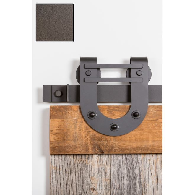 Leatherneck 0120-8051 Double Bar Horseshoe 403DB-Q Hanger with Quiet Wheel for Flat Track - Painted Bronze
