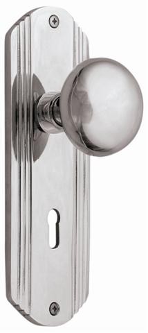 Nostalgic Deco Plate w/ New York Passage Knob
