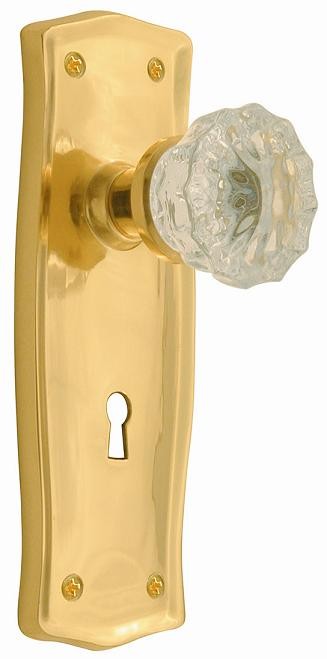 Nostalgic Prairie Plate w/Crystal Passage Knob