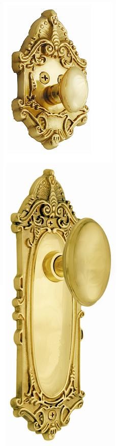 Victorian Interior Handleset w/Homestead Knob
