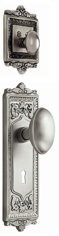 Egg & Dart Interior Handleset w/Homestead Knob