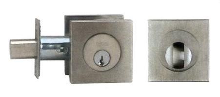 Omnia Stainless Steel Square Deadbolt - D9000S