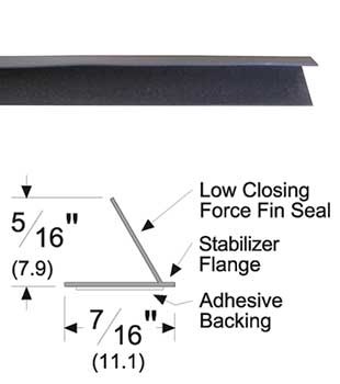 Pemko S44D 25' SiliconSeal Adhesive Backed Fire and Smoke Gasketing Dark Bronze