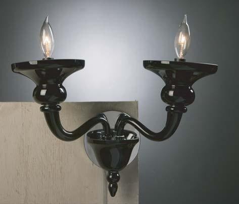 Preciosa Odetta Black 2 Light Wall Sconce