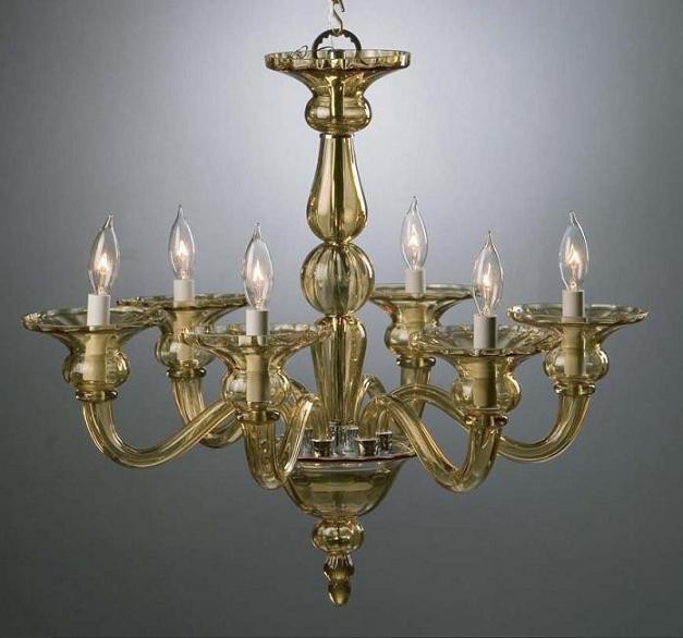 Preciosa Odetta Amber 6 Light Chandelier