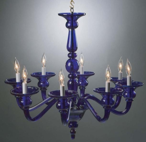 Preciosa Odetta Blue 8 Light Chandelier