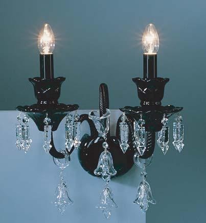 Preciosa Karlin Black 2 Light Wall Sconce