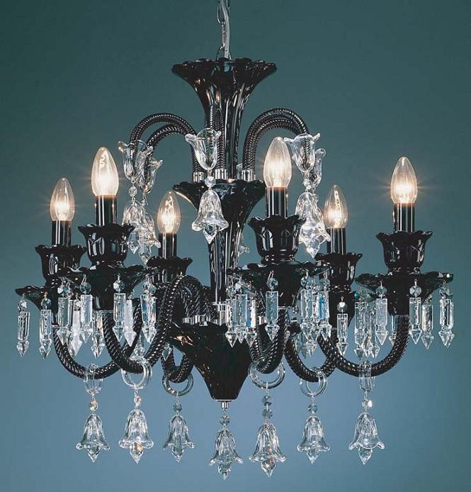 Preciosa Karlin Black 6 Light Chandelier