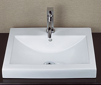 RonBow 23" Rectangle Ceramic Vessel w/ overflow - CB3028