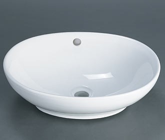 RonBow 20 1/2" Oval Ceramic Vessel with overflow - CB4004