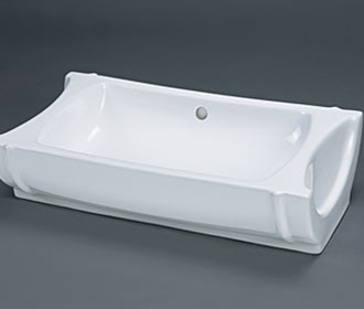 RonBow 24" Rectangle Ceramic Vessel w/ overflow