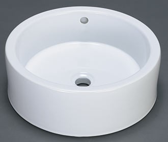 RonBow 17 11/16" Round Ceramic Vessel w/ overflow - CB4008